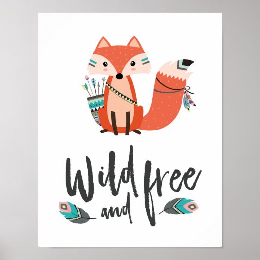 Little Fox Wilde en Vrije Poster (Voorkant)