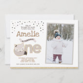 Little fox, Wonderland Invitation with photo Kaart (Voorkant)