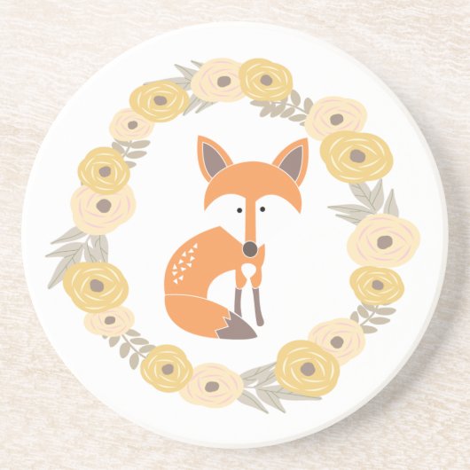Little Fox Zandsteen Onderzetter (Voorkant)