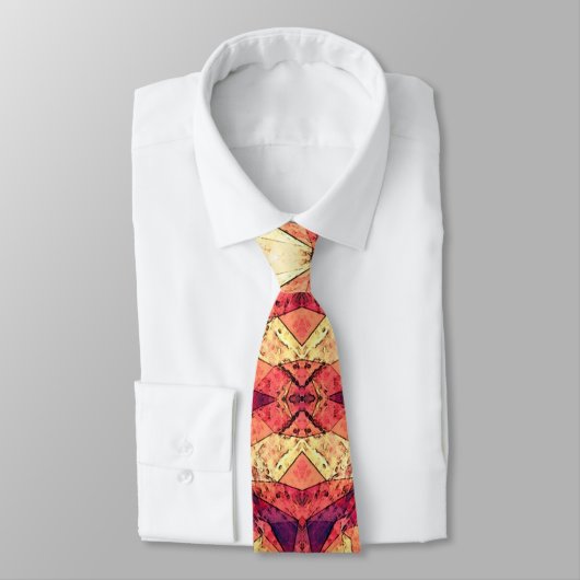 Little Foxes Oranje Abstract Mannen Necktie Stropdas (Gebonden)