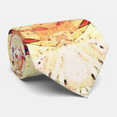 Little Foxes Oranje Abstract Mannen Necktie Stropdas (Opgerold)