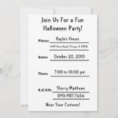 Little Frankenstein Custom Halloween Uitnodiging (Achterkant)