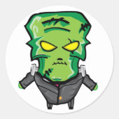 Little Frankie Ronde Sticker (Voorkant)