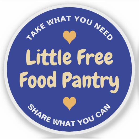 Little Free Food Pantry Take What You Need Sticker (Voorkant)