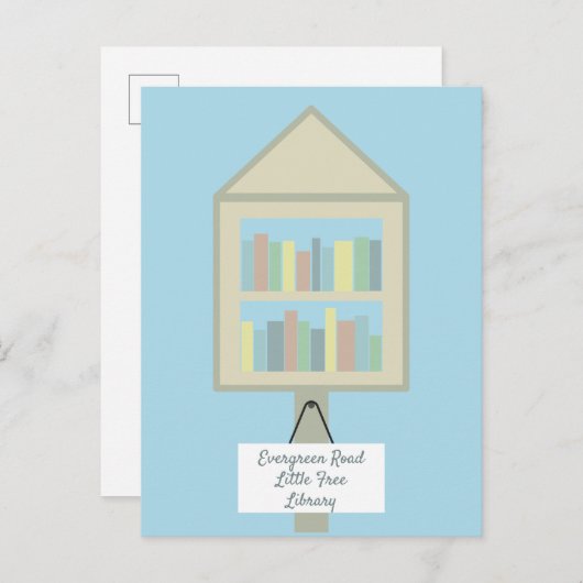 Little Free Library Custom Briefkaart (Voorkant / Achterkant)