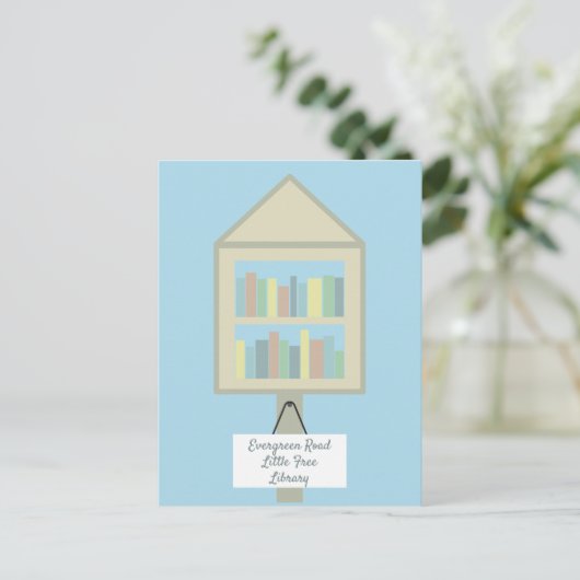 Little Free Library Custom Briefkaart (Staand voorkant)