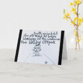 Little French Girl's Birthday Crepe Cake Wish Kaart (Gele Bloem)