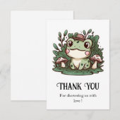  Little Frog Baby shower Bedankkaart (Voorkant / Achterkant)