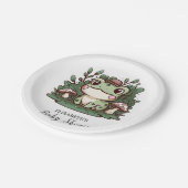 Little Frog Baby shower Papieren Bordje (Gekanteld)