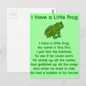 Little Frog Poem Briefkaart (Voorkant / Achterkant)