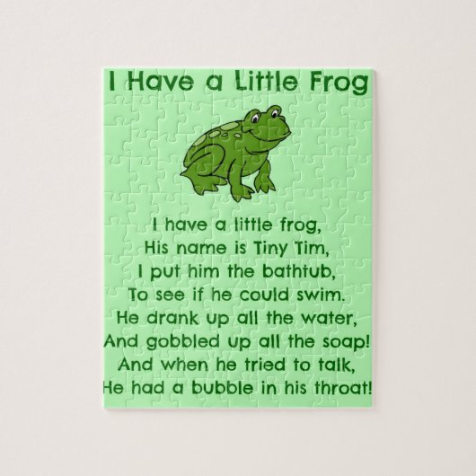 Little Frog Poem Legpuzzel (Verticaal)