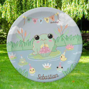 Little Frog Pond Kinderverjaardag Papieren Bordje
