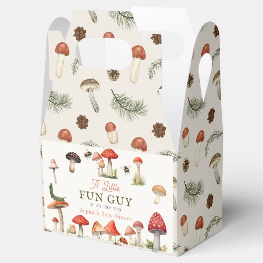 Little Fun Guy Mushroom Bee Boy Baby shower Bedankdoosjes (Geopend)