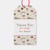 Little Fun Guy Mushroom Bee Boy Baby Shower Cadeaulabel (Achterkant)