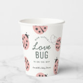 Little Fun Guy Mushroom Bee Boy Baby Shower Papieren Bekers (Achterkant)