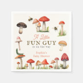 Little Fun Guy Mushroom Bee Boy Baby shower Servet (Voorkant)