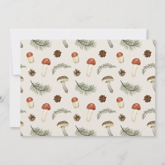 Little Fun Guy Mushroom Bee Boy Foto 1e verjaardag Kaart (Achterkant)