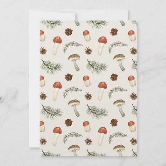 Little Fun Guy Mushroom Boy 1st Birthday Kaart (Achterkant)