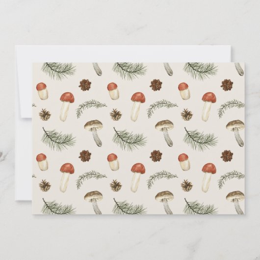 Little Fun Guy Mushroom Boy Foto 1e verjaardag Kaart (Achterkant)