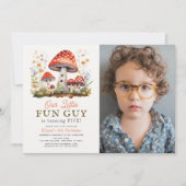 Little Fun Guy Mushroom Boy Foto Verjaardag Kaart (Voorkant)
