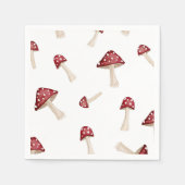 Little Fun Guy Woodland Waterverf Red Mushroom Servet (Voorkant)