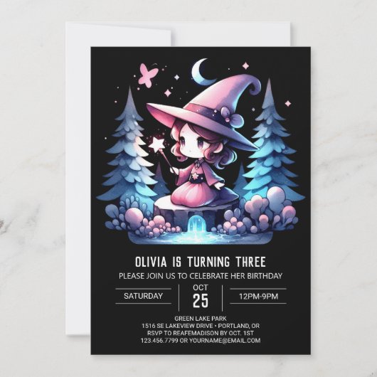 Little Fun Wizard Verjaardag Kaart (Voorkant)