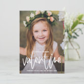 Little Funny Valentijn Lettering Valentijnsdag Feestdagenkaart (Staand voorkant)