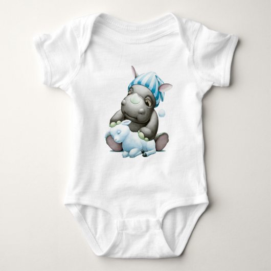 Little G the Baby Rhino Baby Onsie Romper (Voorkant)