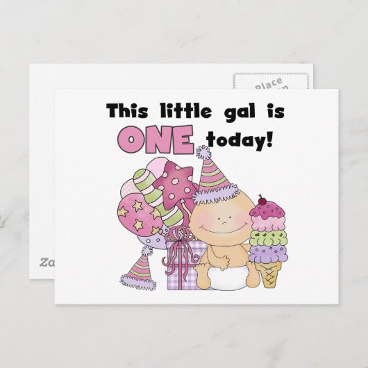 Little Gal is een Tshirts en geschenken Briefkaart (Voorkant / Achterkant)