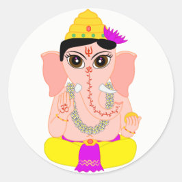 Little Ganesha Ronde Sticker