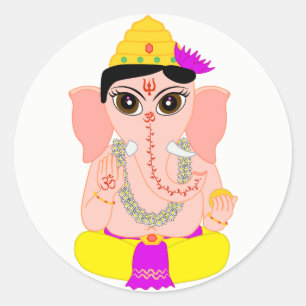 Little Ganesha Ronde Sticker