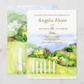 Little Garden Graduation Party Uitnodiging (Voorkant / Achterkant)