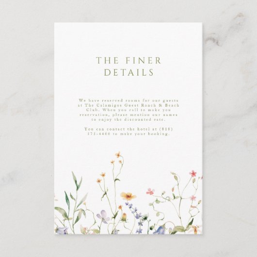 Little Garden Wedding Enclosure Kaart (Voorkant)