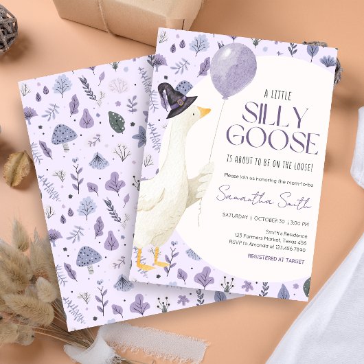 Little Gekke Goose Baby shower Kaart