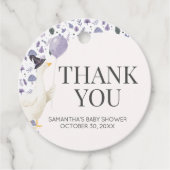 Little Gekke Goose Baby shower Round Bedankjes Labels (Voorkant)