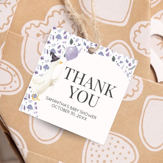 Little Gekke Goose Baby shower Square Bedankjes Labels