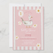 Little Gekke Goose Daisy Girl 1st Birthday Kaart (Voorkant)