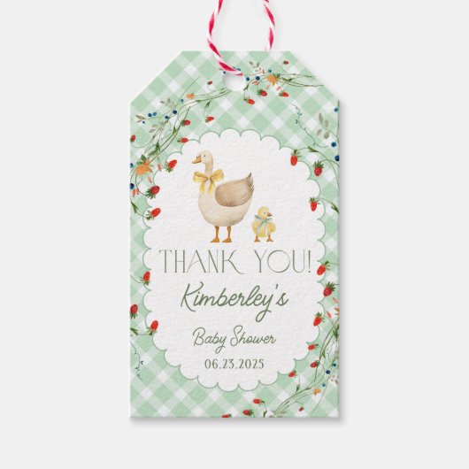 Little Gekke Goose Geslachtsneutraal Baby shower Cadeaulabel (Voorkant)