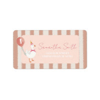 Little Gekke Goose Pink Balloon Verjaardag Adres