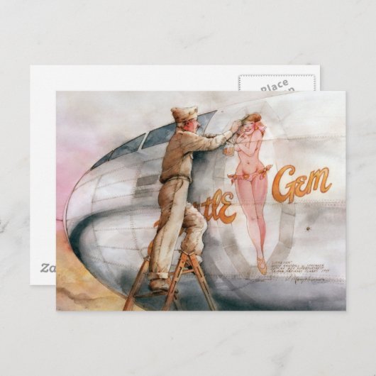 "Little Gem" Nose Art Briefkaart (Voorkant / Achterkant)