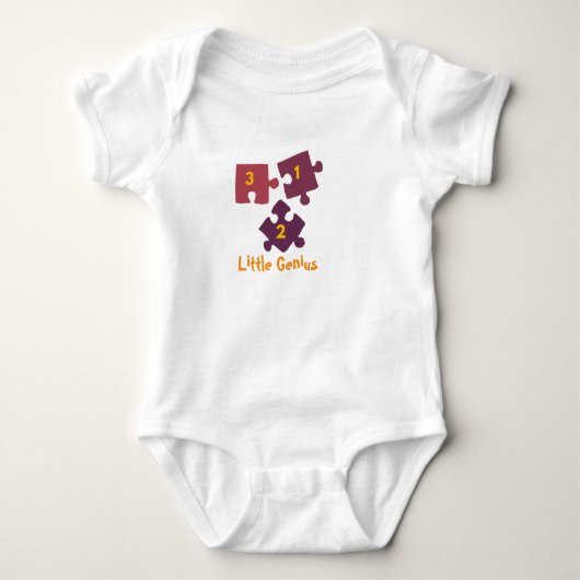 Little Genius Puzzle Baby Bodysuit . (Voorkant)