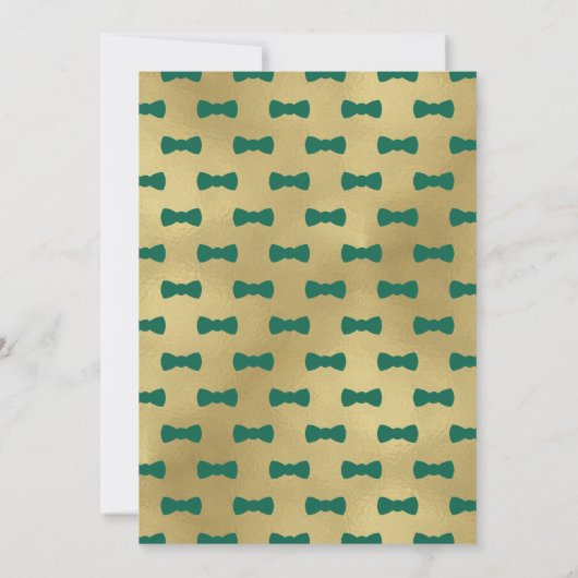 Little Gentleman Baby shower Invitation Tuxedo in Kaart (Achterkant)