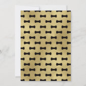 Little Gentleman Baby shower Invitation, Tuxedo Kaart (Achterkant)