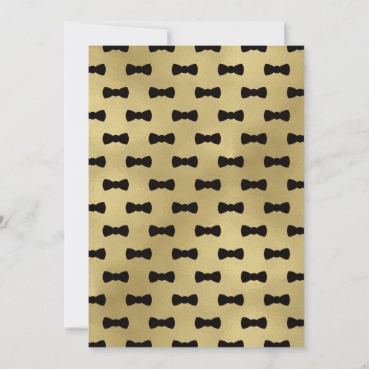 Little Gentleman Baby shower Invitation, Tuxedo Kaart (Achterkant)