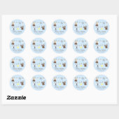 Little Gentleman Baby Shower Party Favors Ronde Sticker (Vel)