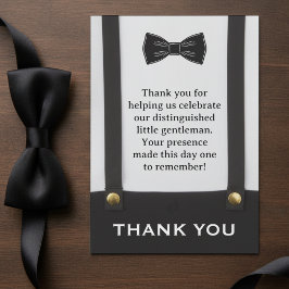 Little Gentleman Bowtie Boy Birthday Baby Shower Bedankkaart