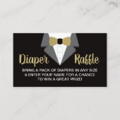 Little Gentleman Luier Raffle Ticket, Tuxedo Visitekaartje (Voorkant)
