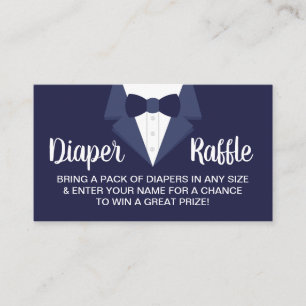 Little Gentleman Luier Raffle Ticket, Tuxedo Visitekaartje