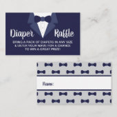 Little Gentleman Luier Raffle Ticket, Tuxedo Visitekaartje (Voorkant / Achterkant)