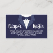 Little Gentleman Luier Raffle Ticket, Tuxedo Visitekaartje (Voorkant)